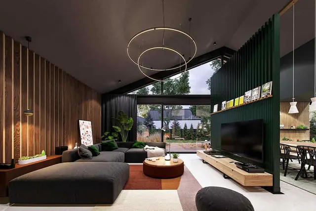 Brigade Banashankari gallery: illustrative spacious lounge with dark furnishings